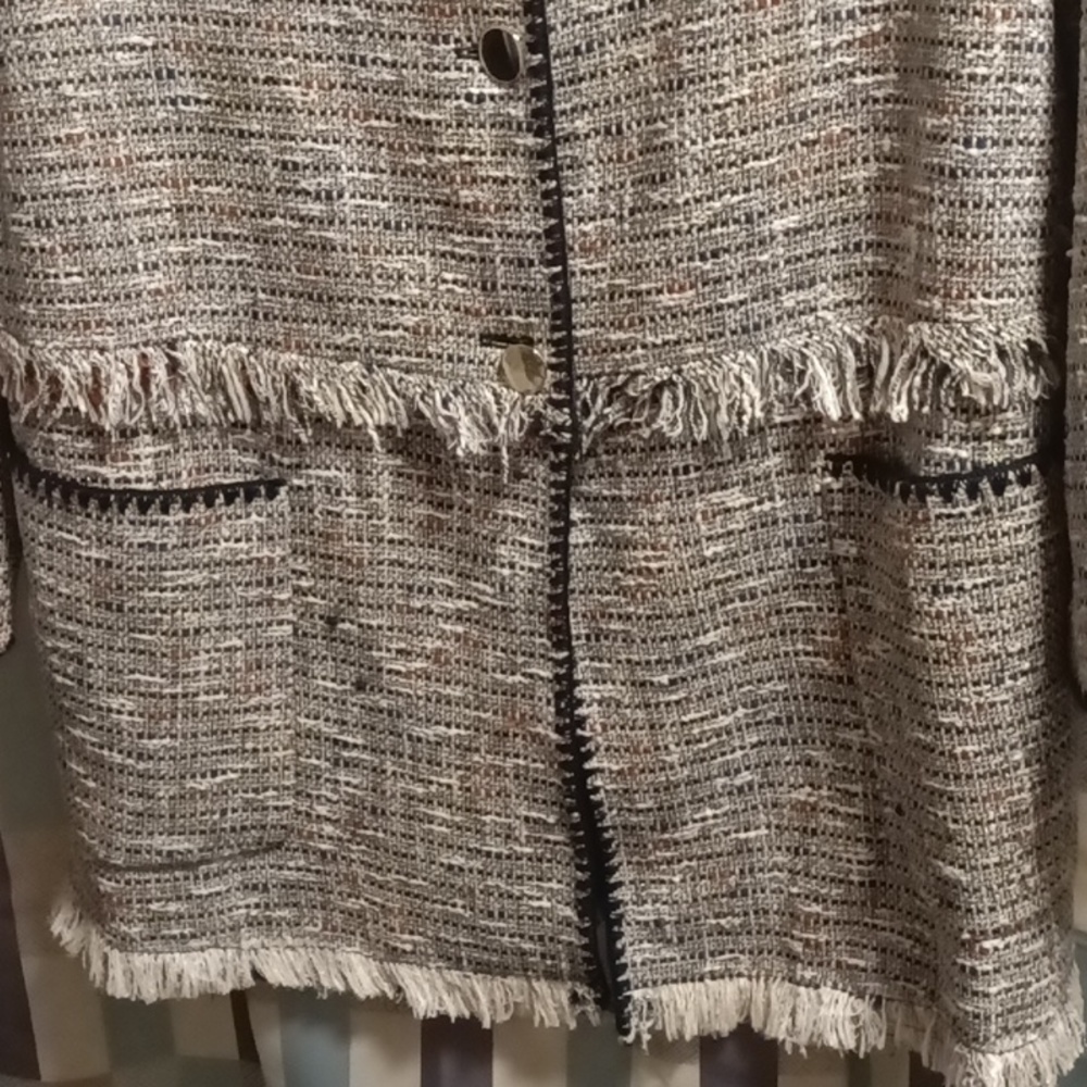 Final Price Zara Basic Multi-Colored Jacket W Gol… - image 5